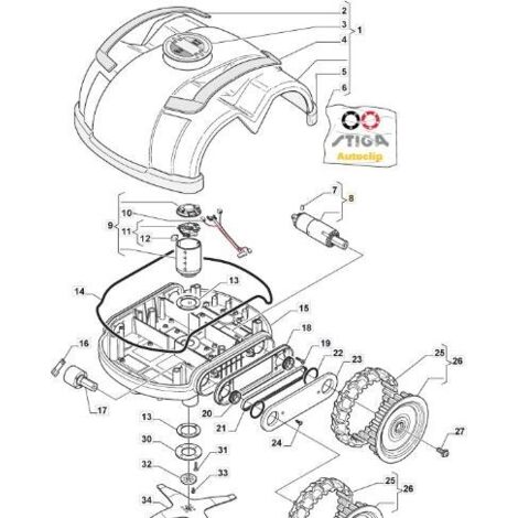 MOTEUR À ENGRENAGES ORIGINAL STIGA - 1126-1029-01