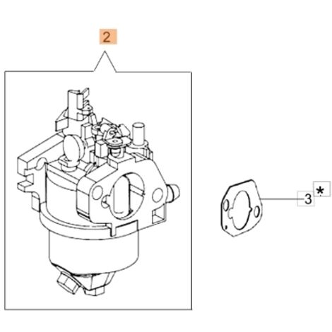 Carburateur transporter modèles CR270K ORIGINAL OLEOMAC L66150449 (1/2)
