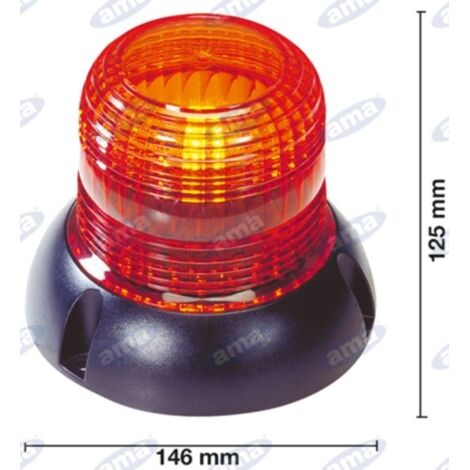 Gyrophare 125x146mm pour chariot élévateur - machine électrique 10-100V (1/2)