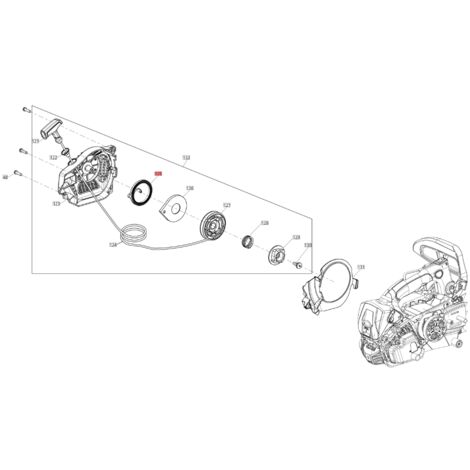 Ressort de démarrage ORIGINAL BLUEBIRD tronçonneuse CSP 270T - CSP 270TC CSP270T-125 (1/2)