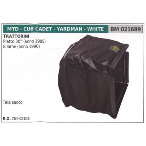 Toile Panier MTD tracteur de pelouse tondeuse tondeuse plate 30" 021689