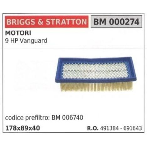 Filtre à air BRIGGS&STRATTON tondeuse 9hp VANGUARD