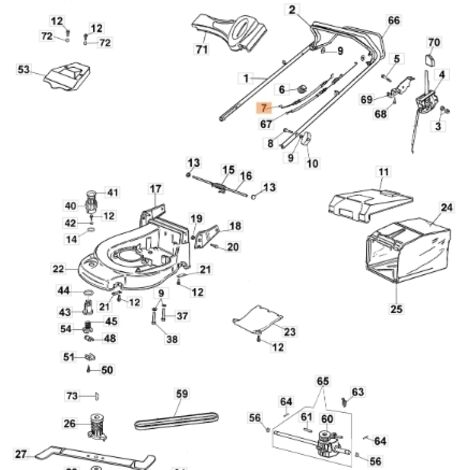 Câble frein moteur tondeuse MAX44TH ORIGINAL EMAK modèles 66060507R