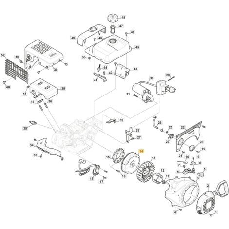 Volant d’inertie STIGA ORIGINAL pour moteur LC 170 FDS 118551327/0 (1/2)