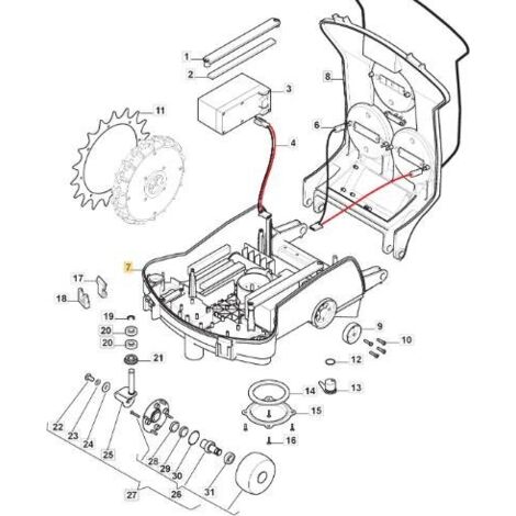 CORPS INFÉRIEUR 527 ORIGINAL STIGA - 1126-1483-01