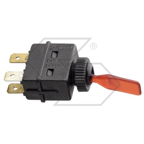 Interrupteur à levier long lumineux 12V-10A pour tracteur agricole en différentes couleurs (1/4)