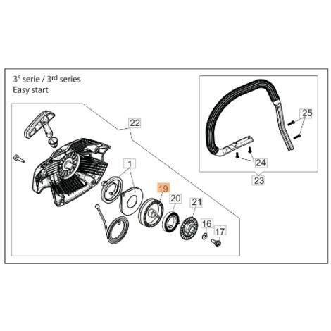 ORIGINAL OLEOMAC easy start pulley chainsaw GSH 510 - GSH 560 50310368R