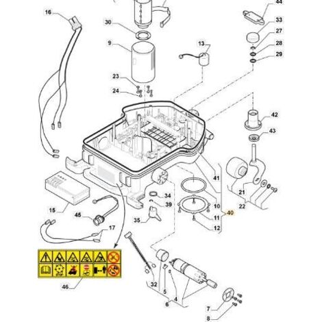 Couvercle de base de chargement ORIGINAL STIGA - 1126-9164-01