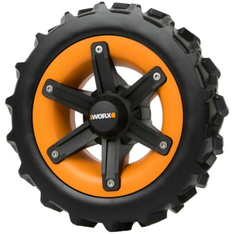 Worx – Roues à boues pour tondeuses robots – Modèles WR130 WR141 WR142 WR143 WR167 – Pour terrains mous et boueux – Kit de 2 unités