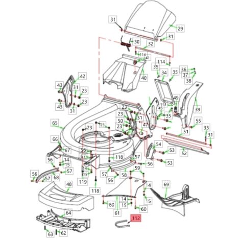 Courroie de traction pour tondeuse à gazon TAURUSL51TI ORIGINAL BLUEBIRD 2100700 (1/2)