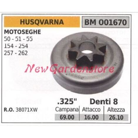 Pignon de moteur de tronçonneuse HUSQVARNA 50 51 55 154 254 257 262 001670