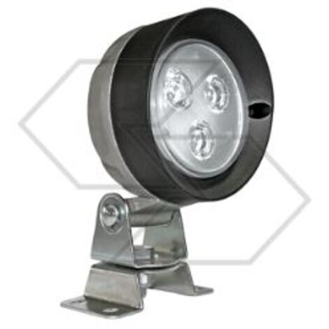 Lampe de travail 3 Led 10-30V 500 lumens Ø 106 mm pour tracteur agricole 10 - 36v - 9w (1/2)