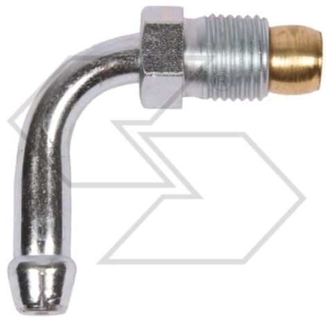 Raccord de carburant en acier pour machine agricole 1/2X20 courbé à 90°.