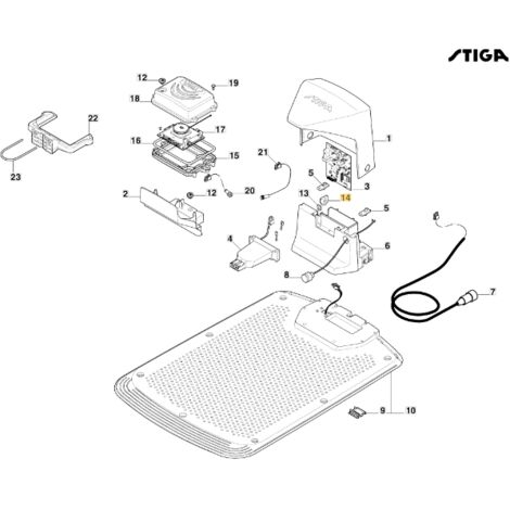 Passe-câble TPV tondeuse robot modèles A1000 ORIGINAL STIGA 118564528/0 (1/2)