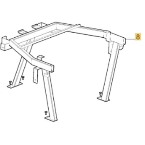 Support cadre supérieur ORIGINALE STIGA tracteur 387785283/0 (1/2)