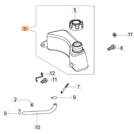Assemblage du réservoir de la tondeuse à gazon ORIGINAL EMAK L66150220