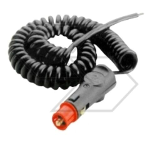 Câble spiralé avec prise allume-cigare pour balise de tracteur agricole A08761
