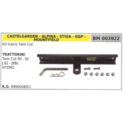 Kit de remorquage CASTELGARDEN tracteur de pelouse Twin Cut 90 - 92 J92 - J98s HYDRO 99900080/1