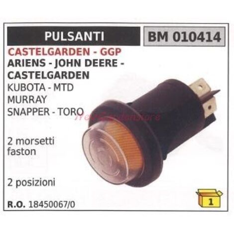 Bouton interrupteur CASTELGARDEN tracteur de pelouse ariens castel. 010414