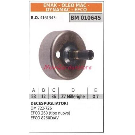 Cloche d'embrayage EMAK débroussailleuse OM 722 726 EFCO 260 8260D/AV 010645