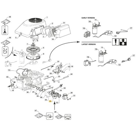 Carburateur pour tracteur de pelouse 1530H – Compatible Stiga – Performance optimisée pour tondeuse à gazon – Référence 118551513