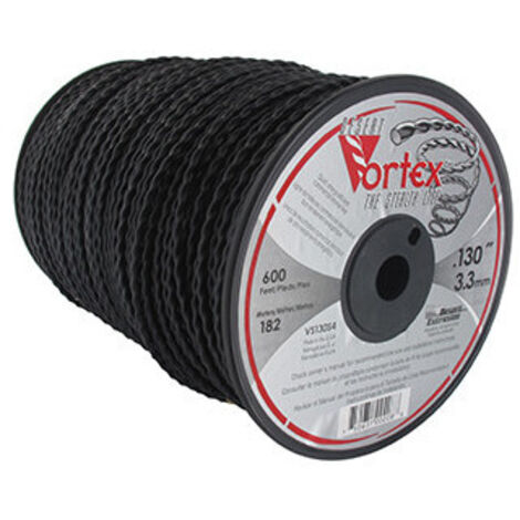 Bobine fil nylon VORTEX 183 m diamètre 3,30 mm – Conçu pour débroussailleuse – Coupe nette sans éclat – Adaptable à divers usages (1/3)