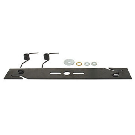 Lame De Tondeuse Universelle à émousser - L: 400mm, Alésage: De 25mm - Livrée Avec Ressorts à Clipser Et Kit De Montage (3 Ronde (1/2)