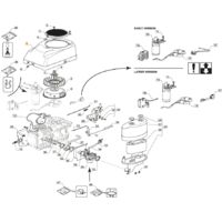 Stiga – Moteur TRE0701 pour tracteur de pelouse – Carter et frein – Compatible avec modèles BL 84, BT 98, FW 33 G, GT 84, Park 500