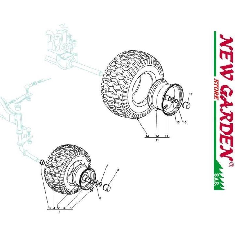 Coppia Camere D'Aria 16x6.50-8 Per Trattorino E Tosaerba - Valvola TR13, In Gomma Butile