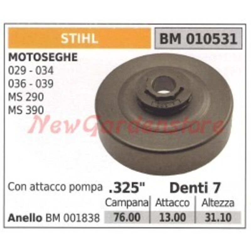 Tappo Carburante Per Motosega Stihl - Compatibile Con 017, 029, 034, 036, 039, MS170, MS180, MS290, MS310, MS390 - Foto 2