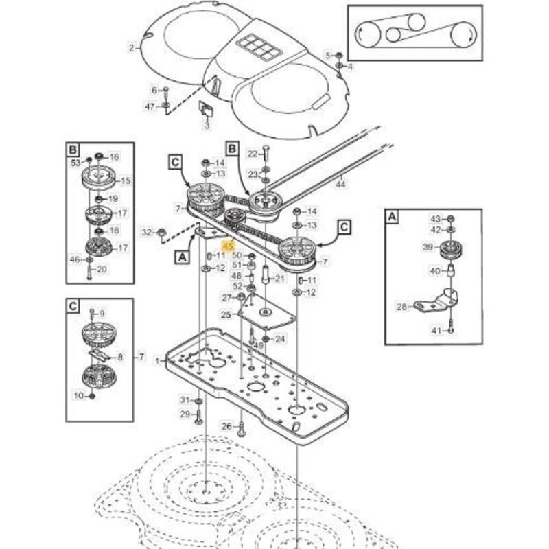 Vervangingsriem Simplicity Series LTH Kevlar Courroie Tondeuse SIMPLICITY 4211 – 1666698, 1716854 – Courroie De Aandrijfriem Grasmaaier