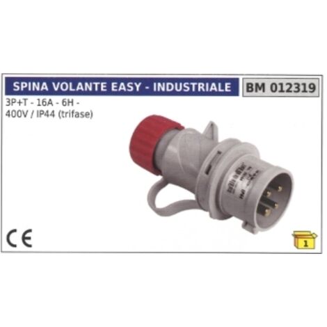 Industriestecker easy 3-polig+Erde 16A - 6H - 400V dreiphasig 012319