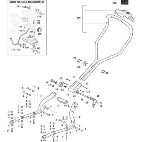 ANZEIGE-MOTORKABEL MODELL 1 ORIGINAL STIGA - 118810815/0