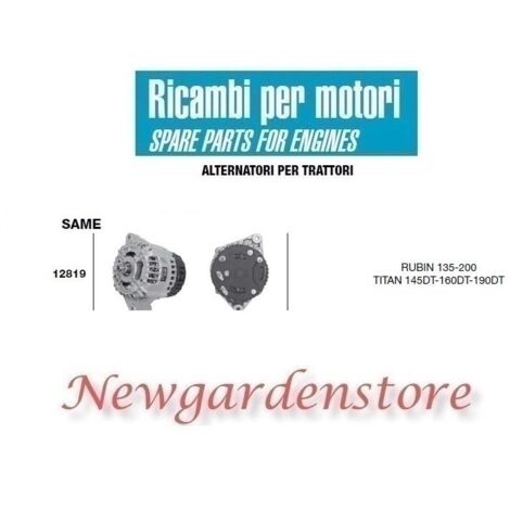 Lichtmaschine 12819 SAME Traktor Motor RUBIN TITAN 145 DT 14 Volt 85 Ampere