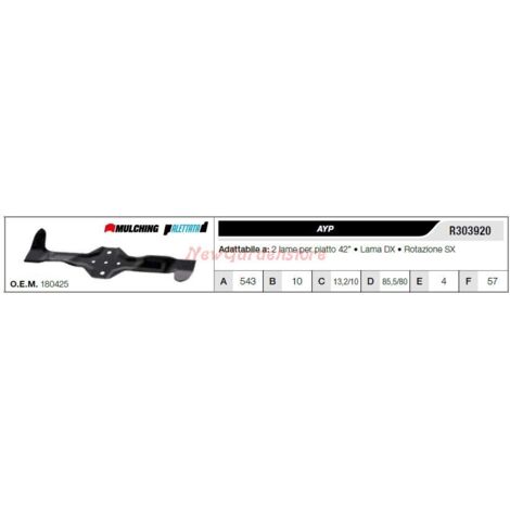 Universal-Rasenmähermesser 48,3 Cm – Robust & Vielseitig