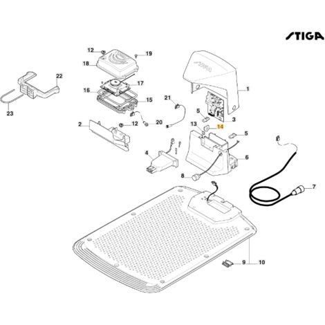 TPV pasacables robot cortacésped modelos A1000 ORIGINAL STIGA 118564528/0 (1/2)