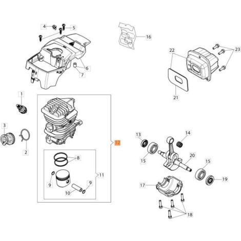 KIT DE CILINDRO Y PISTÓN EMAK ORIGINAL 50230259