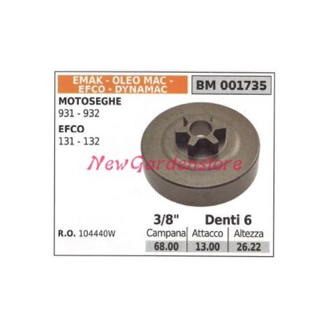 Piñón campana embrague motosierra OLEOMAC EFCO 936 940 325' dientes 7 50060033 (1/2)