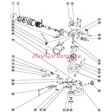 Interruptor afilador de cadena profesional negro NEW GARDEN STORE 040028 (1/2)