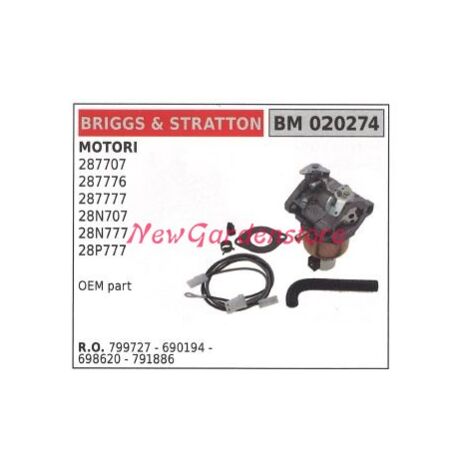 Carburador de cuba B&S para cortacésped 287707 020274