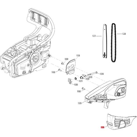 Tapa de escape ORIGINAL BLUEBIRD motosierra CSP 280T - CSP 280TC CSP280T-126 (1/2)