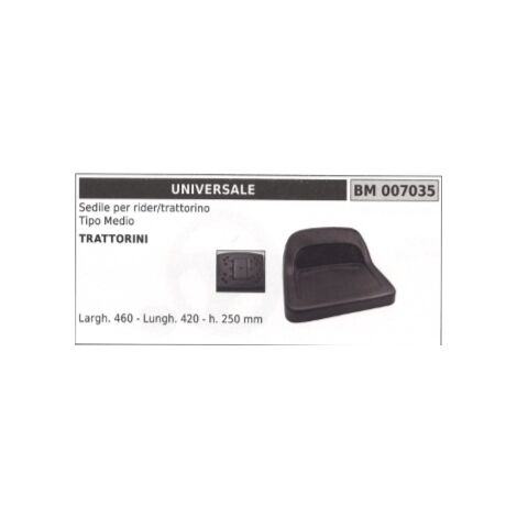 Asiento tractor UNIVERSAL Rider anchura 460 mm longitud 420 mm h. 250 mm