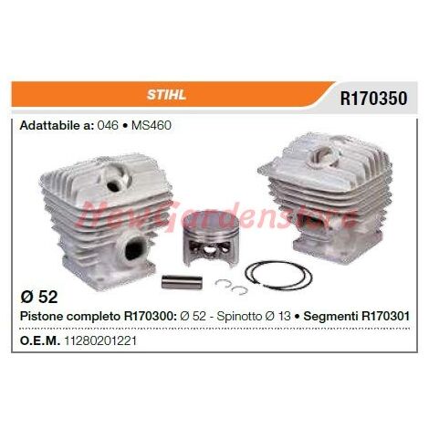 Cilindro de pistón de segmento compatible con motosierra STIHL 046 MS460 R170350