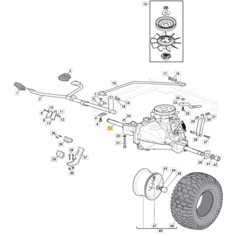 Transmisión hidrostática ORIGINAL STIGA tractor FX PRO KW 118400994/0