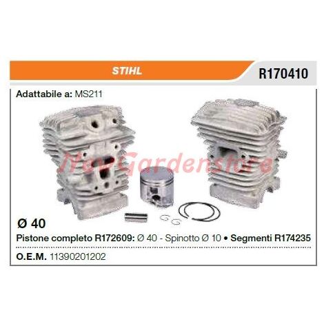 Segmentos de cilindro de émbolo Motosierra STIHL MS211 R170410
