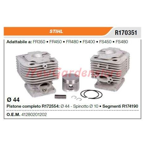Segmentos de cilindro de pistón Motosierra STIHL FR350 450 480 R170351