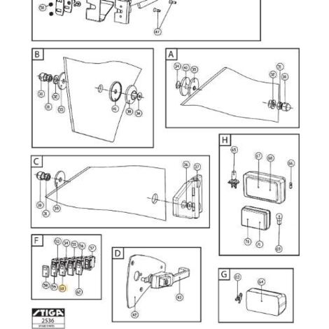 TAPA LÁMPARA ORIGINAL STIGA - 1319-1104-01