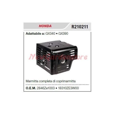 Silenciador silenciador HONDA motor cultivador GX340 390 R210211
