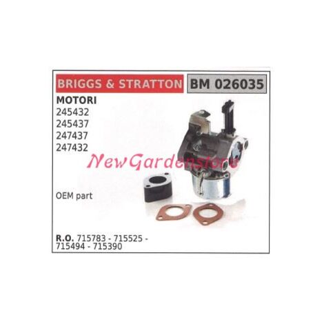 Carburador de cuba B&S cortacésped B&S 245432 026035