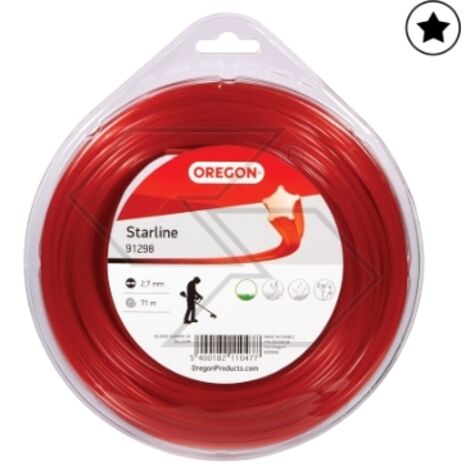 Válvula de alambre para desbrozadora OREGON sección en estrella Ø  2,7 mm longitud 71m